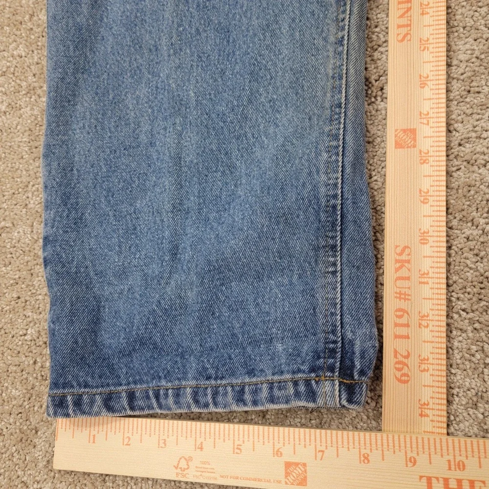 Vintage Guess Jeans USA Mens 42X34 Relaxed Straight Leg Denim Blue AS22904 90s - Picture 4 of 8